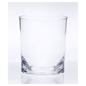 Designer Oval Halo Clear Tritan DOF Tumbler Set of 4 (12oz), Premium Quality Unbreakable Stemless Acrylic Tumbler for All Purpose