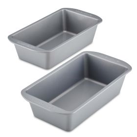 Farberware GoldenBake Bakeware Nonstick Loaf Pan Set, 2-Piece, Gray