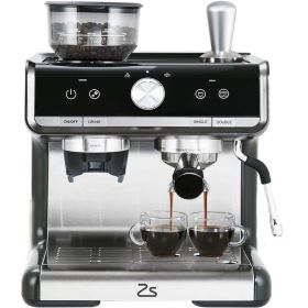 20 Bar Espresso Machine with Grinder, Coffee Maker with Steam Milk Frother, Professional Espresso Maker and Cappuccino Machine