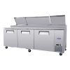 ORIKOOL Commercial 93" Triple Door Stainless Steel Refrigerated Salad Pizza Prep Table Commercial Refrigerator Restaurant Refrigerator ETL Certificati