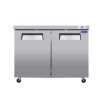 ORIKOOL Commercial 48" Undercounter Freezer 11.1 Cu. Ft. Double Door Stainless Steel Commercial Freezer