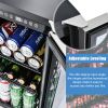 Built-in and Freestanding 15" Mini Beverage Refrigerator/Wine Cabinet, 120 Cans, 34-65¬∞F, Quiet, Adjustable Shelves, Touch Controls, Defrost, Kitchen