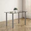 110cm Dining Table Tempered Glass Dining Table