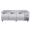 ORIKOOL Commercial 93" Triple Door Stainless Steel Refrigerated Salad Pizza Prep Table Commercial Refrigerator Restaurant Refrigerator ETL Certificati