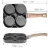 1pc Fried Egg Hamburger Maker; Non-stick Small Flat Bottom Household Frying Pan; Breakfast Egg Burger Pancake Pan Mold; Four-hole Fried Egg Pan