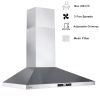 30 inch Range Hood Wall Mounted 450 CFM Touch Panel Kitchen Stainless Steel Vented