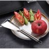 Multifunctional Apple Triangle Push Knife Potato Stainless Steel Fancy Fruit Knife Creative Carving Restaurant Plate Peeling Kni