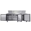 ORIKOOL Commercial 93" Triple Door Stainless Steel Refrigerated Salad Pizza Prep Table Commercial Refrigerator Restaurant Refrigerator ETL Certificati