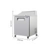 ORIKOOL Commercial Stainless Steel Sandwich Salad Prep Table Refrigerator 29" 1 Door 7.6 cu.ft Commercial Refrigerator Restaurant Refrigerator