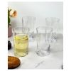 Designer Oval Halo Clear Acrylic Hi Ball Tumbler Set of 4 (15oz), Premium Quality Unbreakable Stemless Acrylic Tumbler for All Purpose