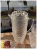 2.5 Quarts Designer Diamond Cut Clear Acrylic Pitcher with Lid, Crystal Clear Break Resistant Premium Acrylic Pitcher for All Purpose BPA Free