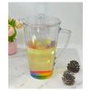 2.5 Quarts Designer Rainbow Diamond Acrylic Pitcher, Crystal Clear Break Resistant Premium Acrylic Pitcher for All Purpose BPA Free