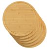 Chopping Boards 6 pcs √ò11.8"x0.6" Bamboo