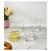 Designer Oval Halo Clear Tritan DOF Tumbler Set of 4 (12oz), Premium Quality Unbreakable Stemless Acrylic Tumbler for All Purpose