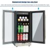 Built-in and Freestanding 15" Mini Beverage Refrigerator/Wine Cabinet, 120 Cans, 34-65¬∞F, Quiet, Adjustable Shelves, LED Lighting, ETL , Touch Contro