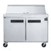 48.125 in. W 11.47 cu. ft. 2-Door Commercial Food Prep Table Refrigerator with Mega Top in Stainless Steel