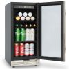 Built-in and Freestanding 15" Mini Beverage Refrigerator/Wine Cabinet, 120 Cans, 34-65¬∞F, Quiet, Adjustable Shelves, Touch Controls, Defrost, Kitchen