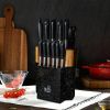 CHUSHIJI Knife set 16 Knife holder set Kitchen knife set Stainless steel knife set with blocks - Knife set Sharpening knife holder set Kitchen scissor