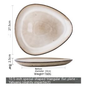 Retro Irregular Flaw Salad Plates (Option: 10.5inch irregular triangle)