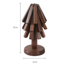 Black Walnut Solid Wood Table Decoration A Tree Anti-scald Thermal Pad (Option: Walnut Heat Proof Mat A Tree)