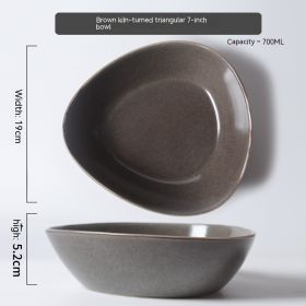 Retro Irregular Flaw Salad Plates (Option: 7.5inch irregular triangle)