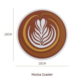 Ins Style Round Thickened Anti-scald Coffee Cup Mat (Option: Mocha)