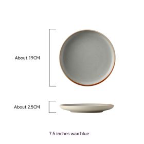 Round Light Plate Dish Western Cuisine Plate Simple Large Ceramic Plate (Option: Style 3)