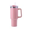 30OZ Straw Insulated Cup With Handle Portable Car Stainless Steel LargeCapacity Travel BPA Free Thermal Mug