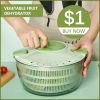 Vegetable Fruit or Salad Useful Multifunctional Household Quick Dryer Basket Shaker Plastic Kitchen Tool Spinner