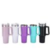 30OZ Straw Insulated Cup With Handle Portable Car Stainless Steel LargeCapacity Travel BPA Free Thermal Mug