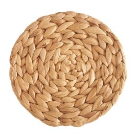 Woven Water Hyacinth Grass Round Pad Heat Insulation Coaster Bowl (Option: 25cm)