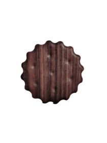 Walnut Coasters Creative Anti-scald Thermal Pad (Option: Round Black Walnut)