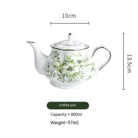 French Court Classical Retro Garden European Ceramic Dinner Plate (Option: Teapot)