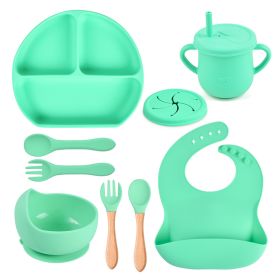 Silicone Solid Color Babies' Tableware Set (Option: Y13-B)